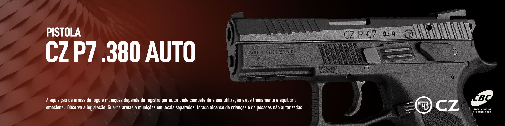 Pistola CZ P7 .380 AUTO
