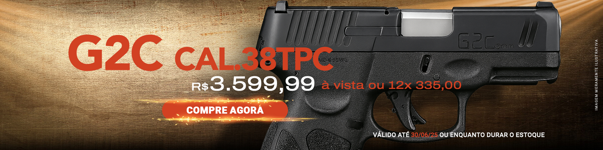 G2C .38 TPC por 12 vezes de R$335,00