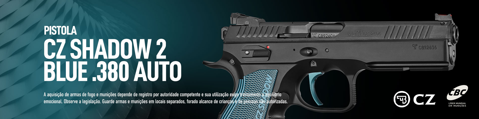 Pistola CZ Shadow 2 Blue .380 AUTO